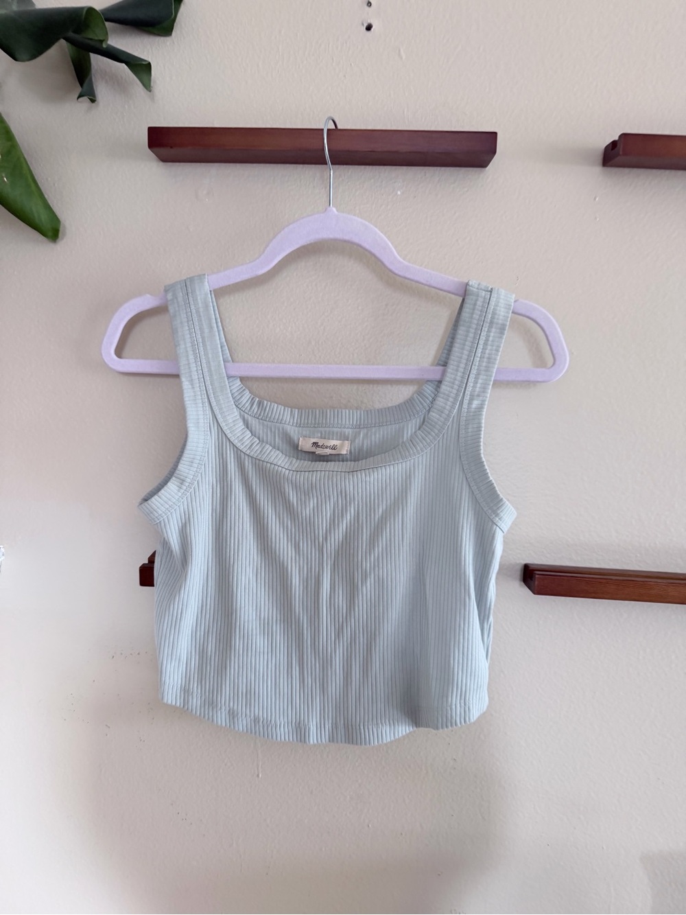 Madewell Light green Ribbed Tank Top